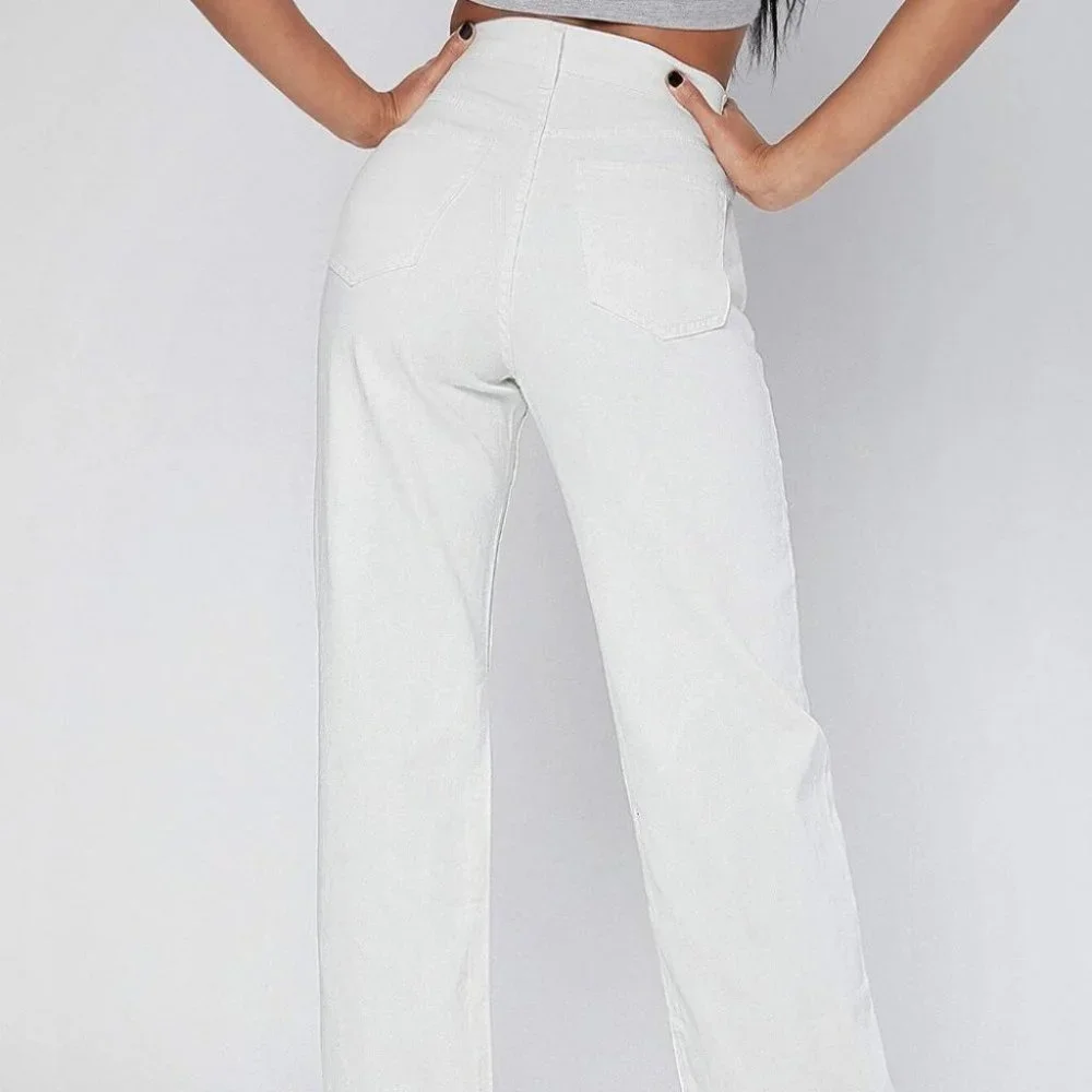 White Casual Womens 90s High-Waist Denim Boyfriend Fit Jeans - Picture 4 of 4